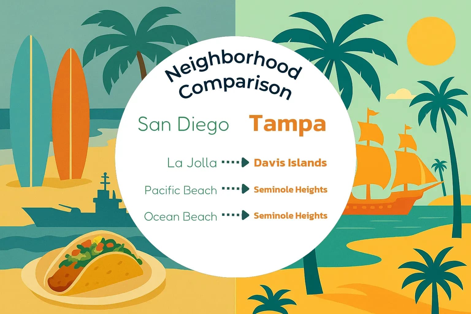 San Diego vs Tampa Neighborhood Comparison