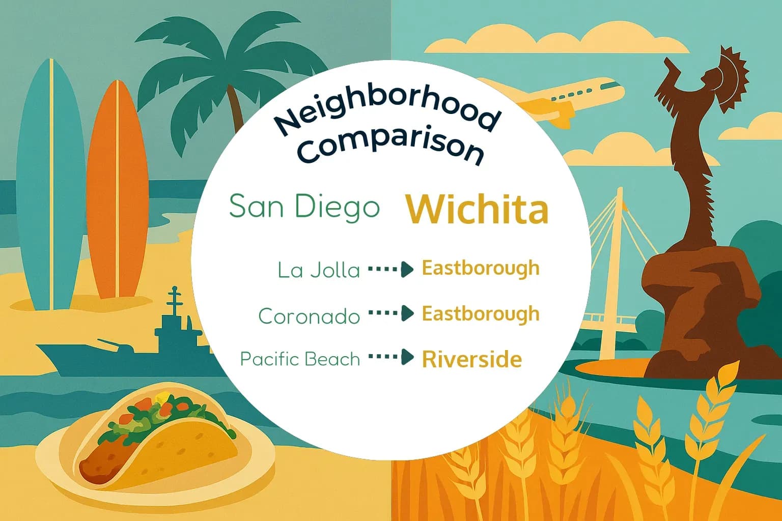 San Diego vs Wichita Neighborhood Comparison
