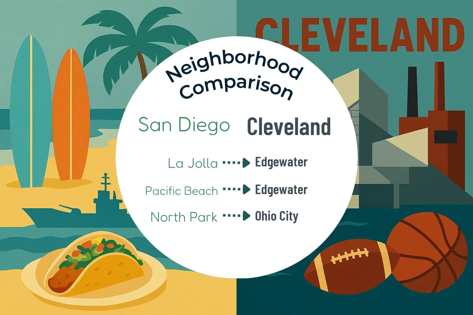 San Diego vs Cleveland Neighborhood Comparison