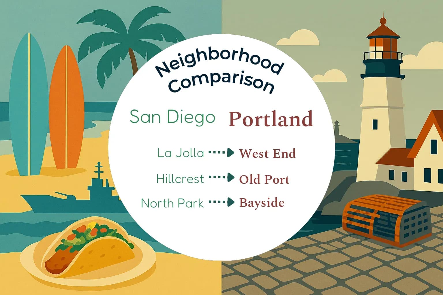 San Diego vs Portland Neighborhood Comparison