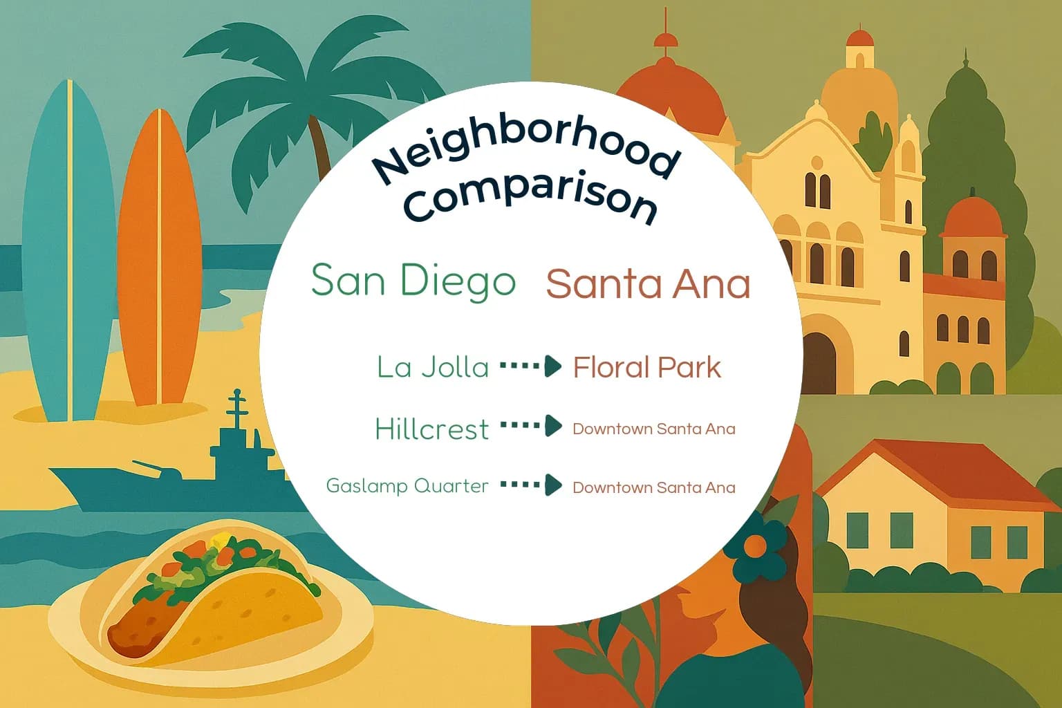 San Diego vs Santa Ana Neighborhood Comparison