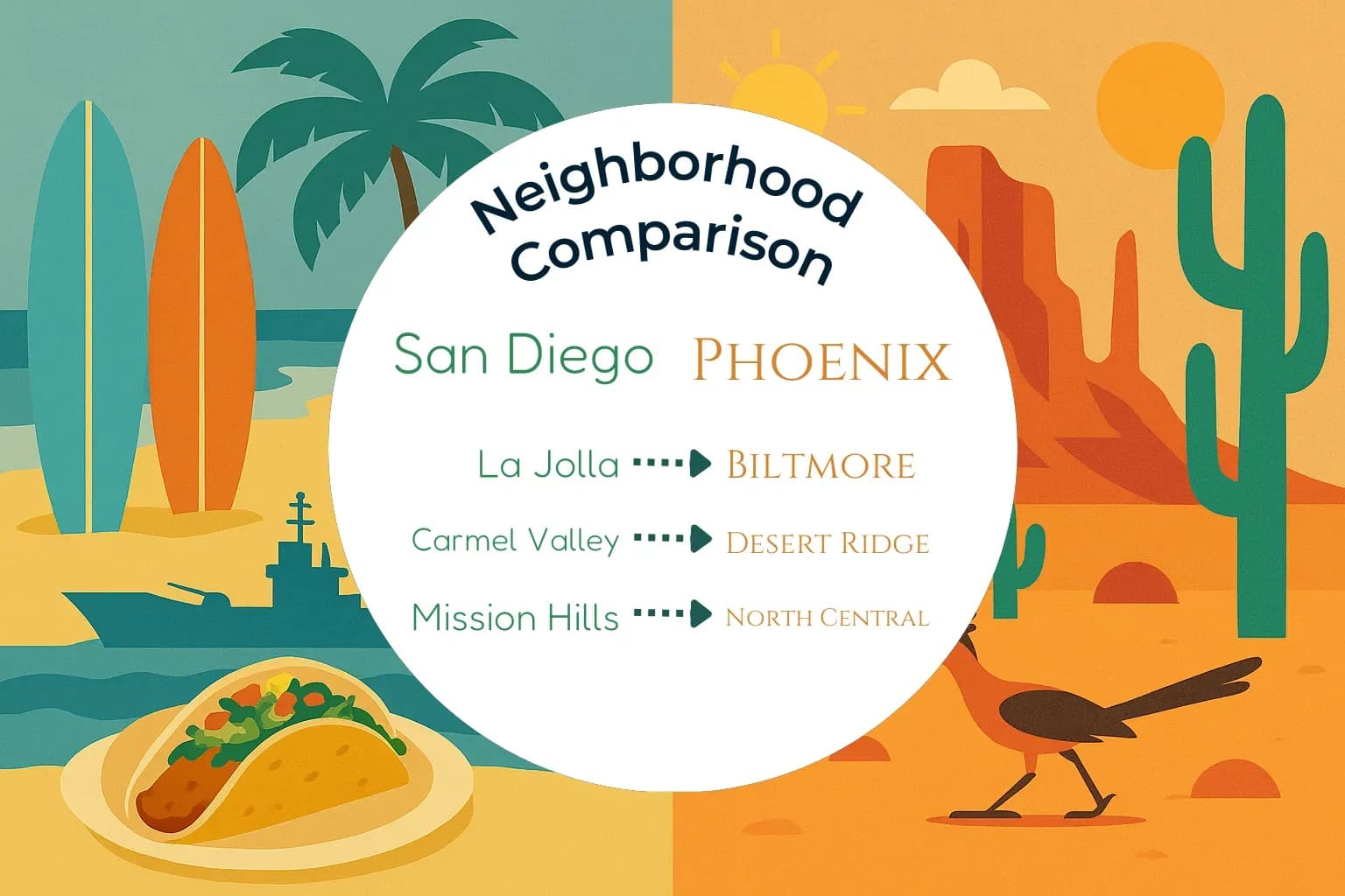 San Diego vs Phoenix Neighborhood Comparison