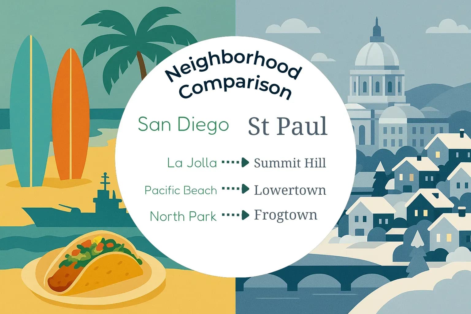San Diego vs St. Paul Neighborhood Comparison