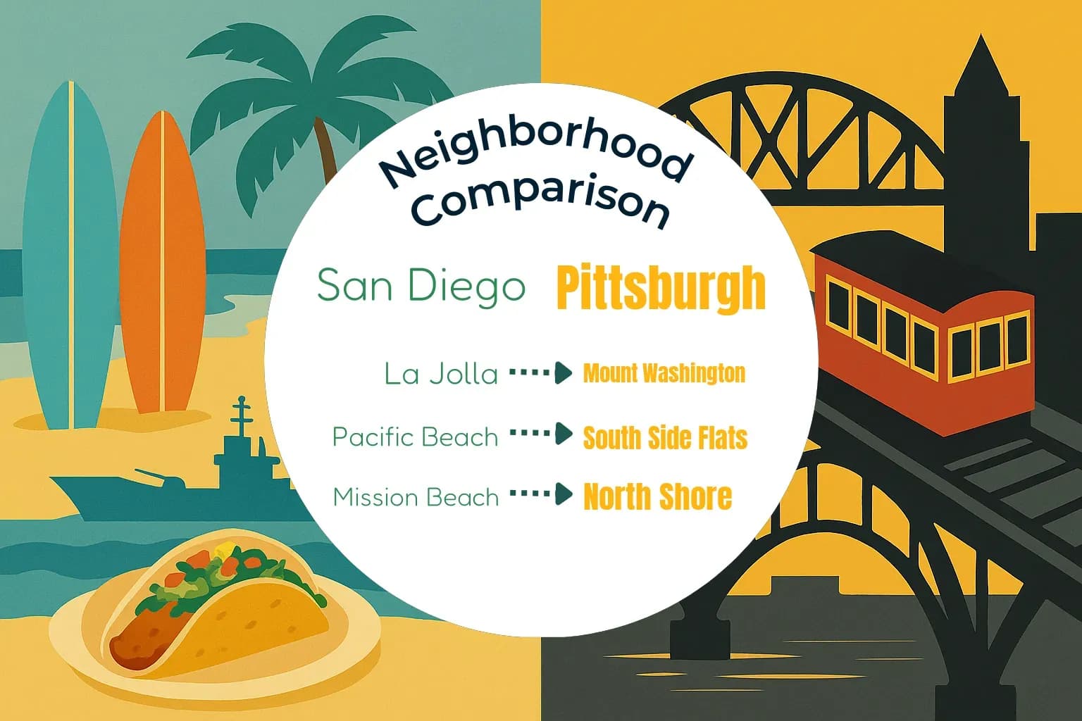 San Diego vs Pittsburgh Neighborhood Comparison