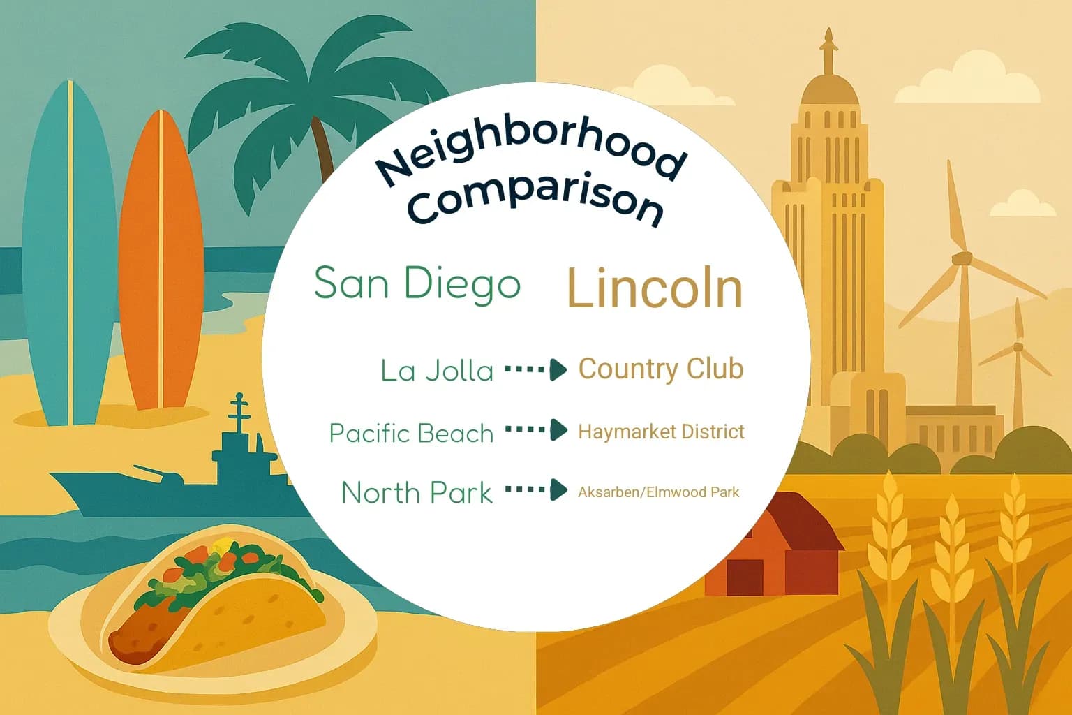 San Diego vs Lincoln Neighborhood Comparison