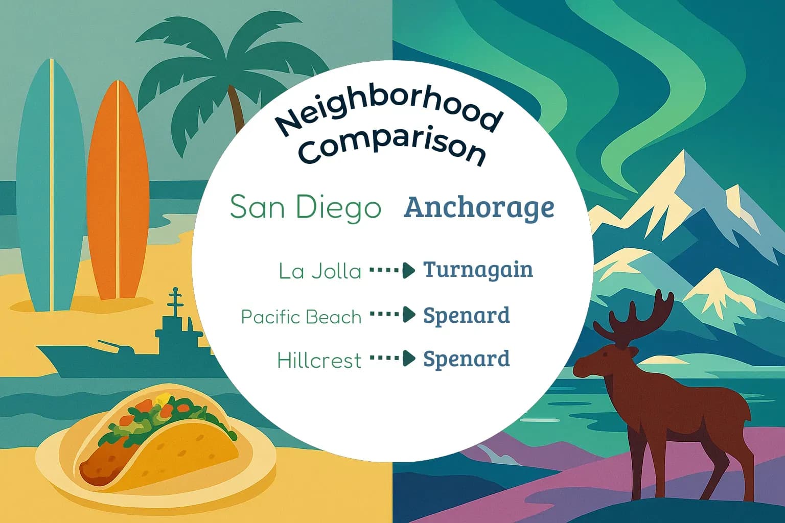 San Diego vs Anchorage Neighborhood Comparison