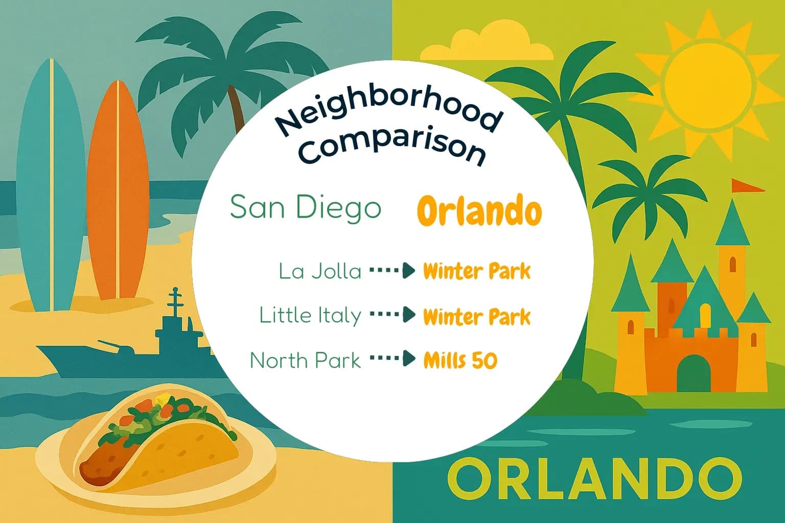 San Diego vs Orlando Neighborhood Comparison