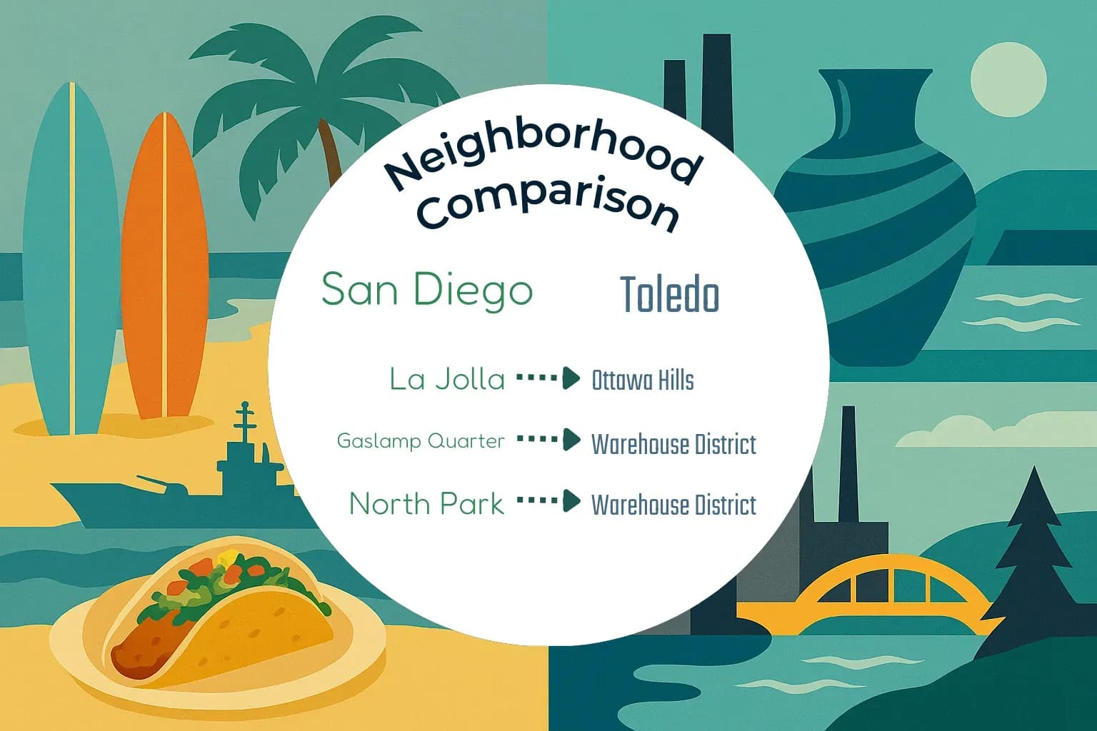 San Diego vs Toledo Neighborhood Comparison