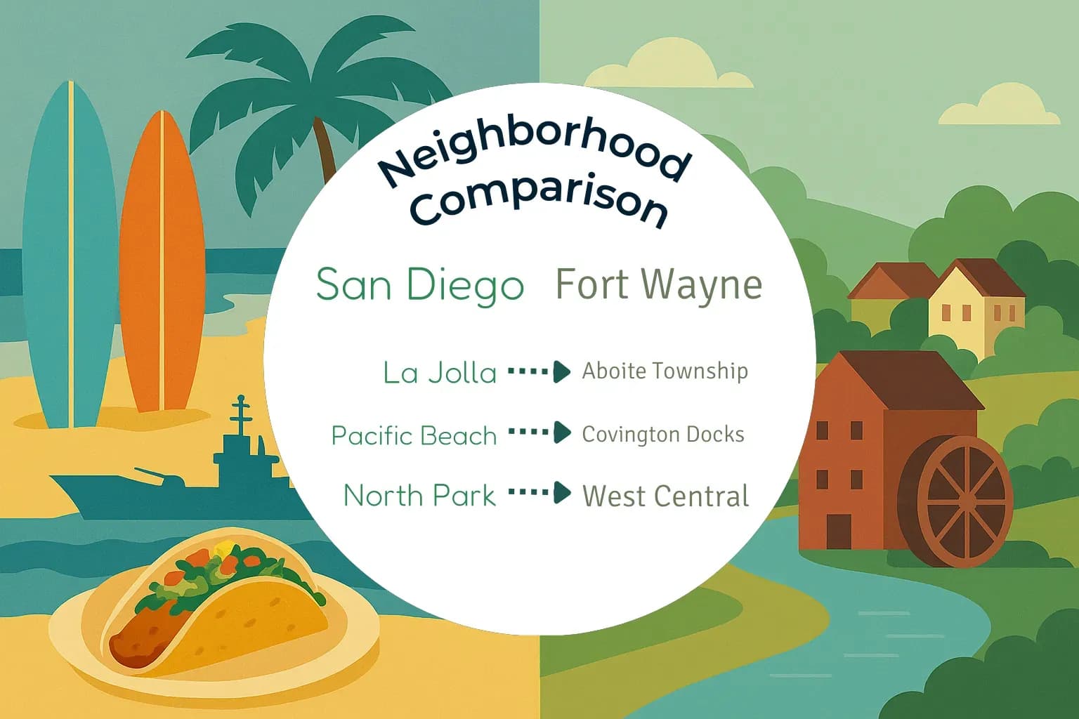 San Diego vs Fort Wayne Neighborhood Comparison