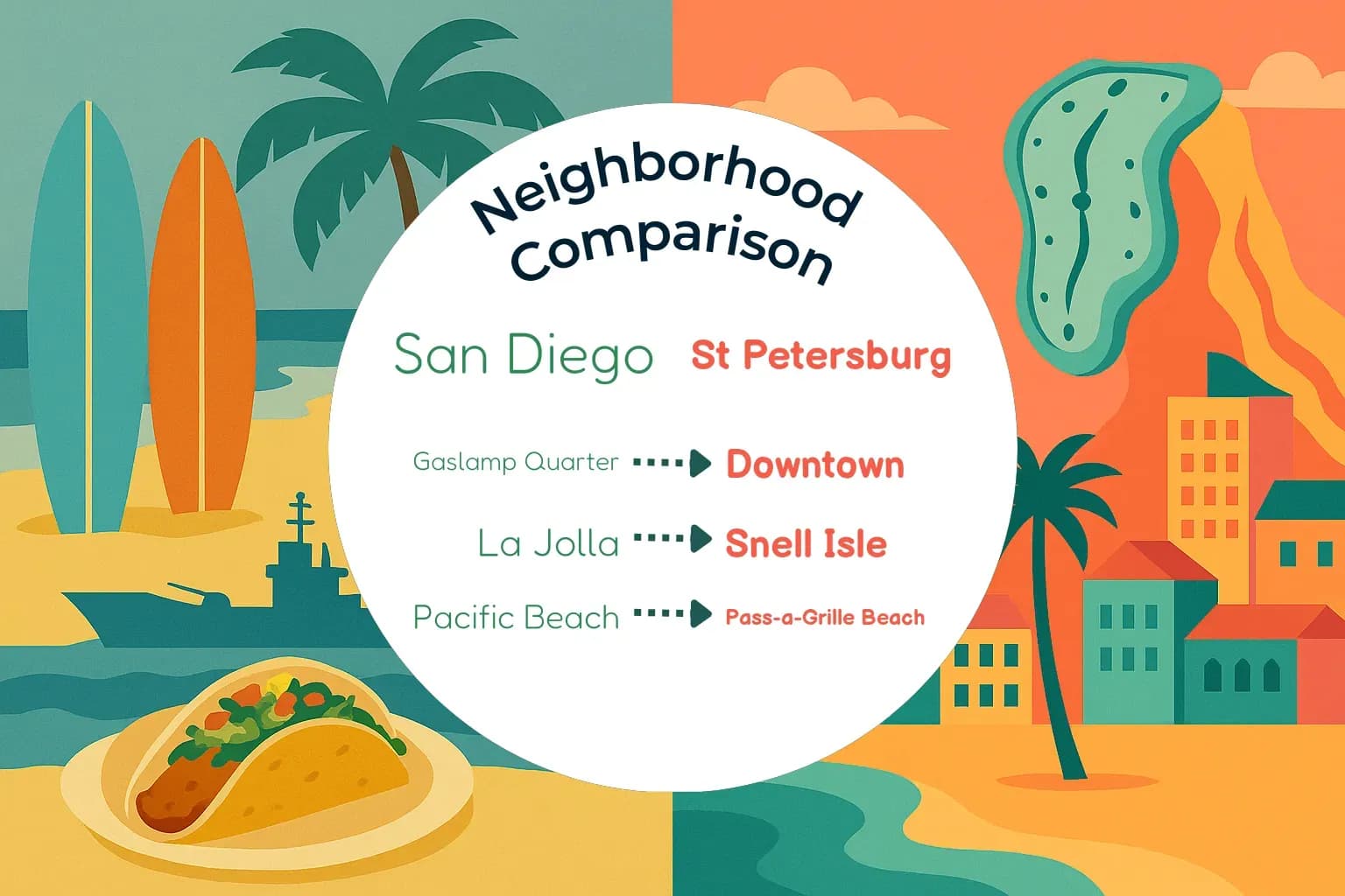 San Diego vs St. Petersburg Neighborhood Comparison