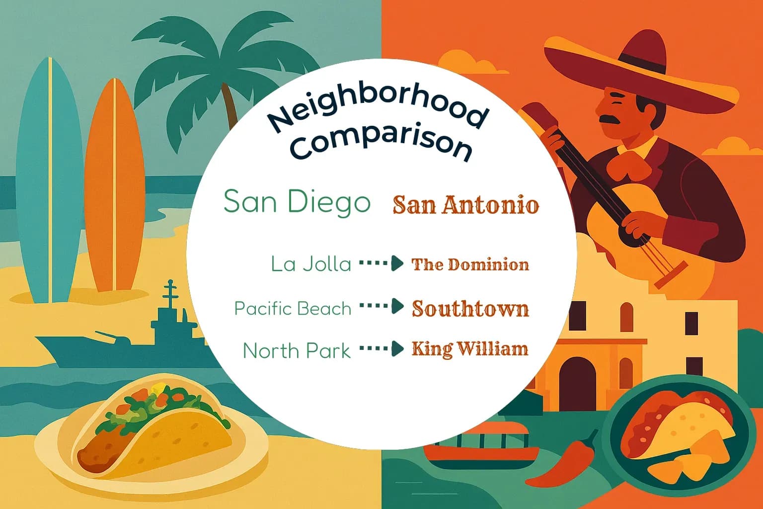 San Diego vs San Antonio Neighborhood Comparison