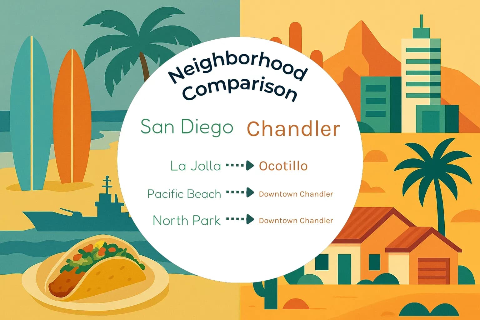 San Diego vs Chandler Neighborhood Comparison