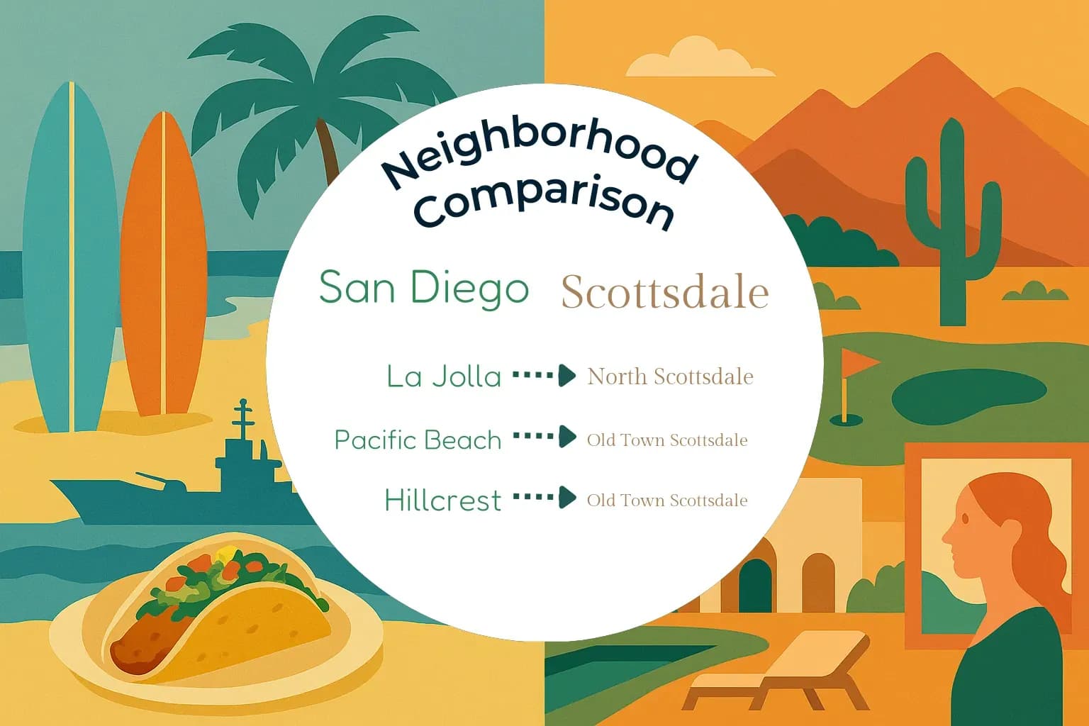 San Diego vs Scottsdale Neighborhood Comparison