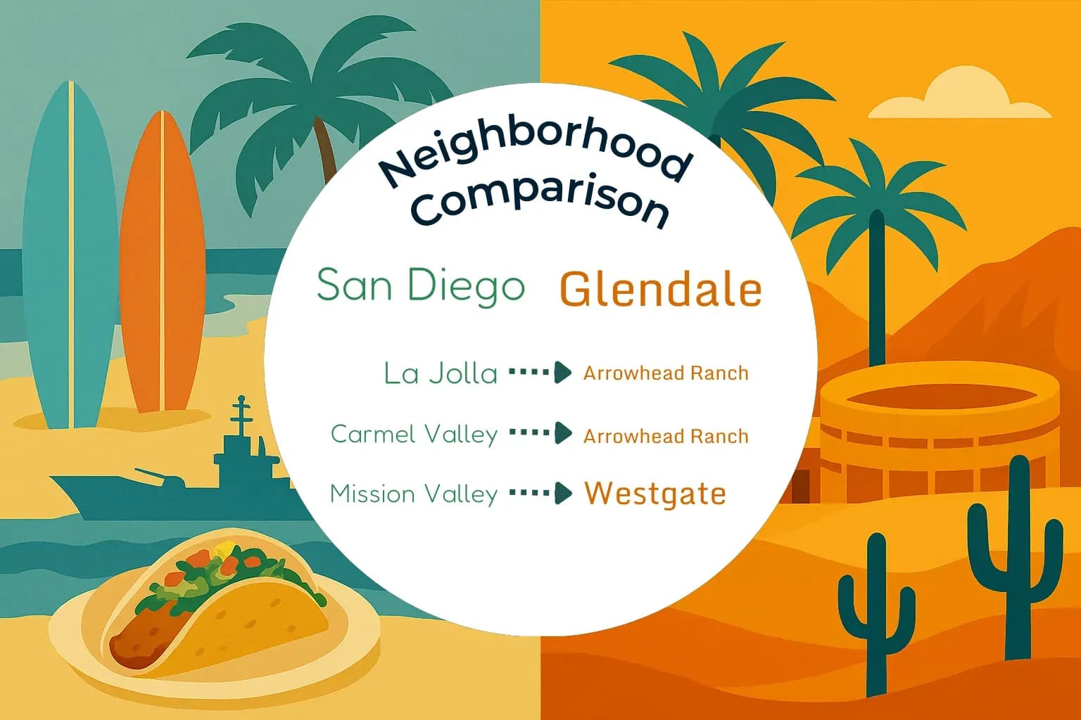 San Diego vs Glendale Neighborhood Comparison