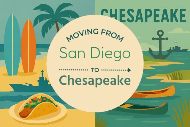 Moving from San Diego to Chesapeake
