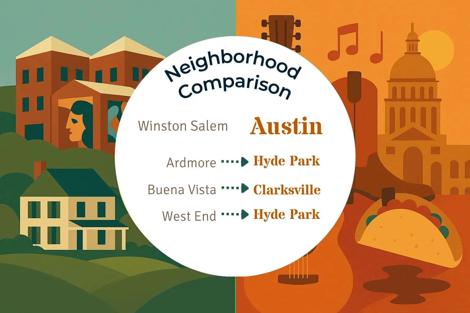 Winston Salem vs Austin Neighborhood Comparison