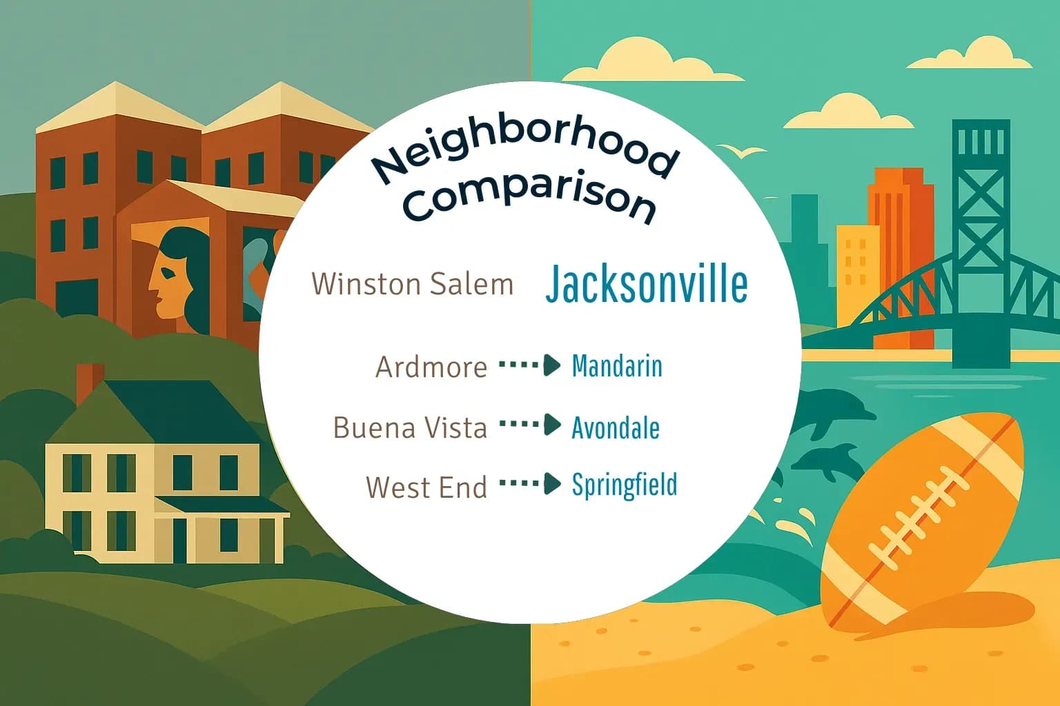 Winston Salem vs Jacksonville Neighborhood Comparison