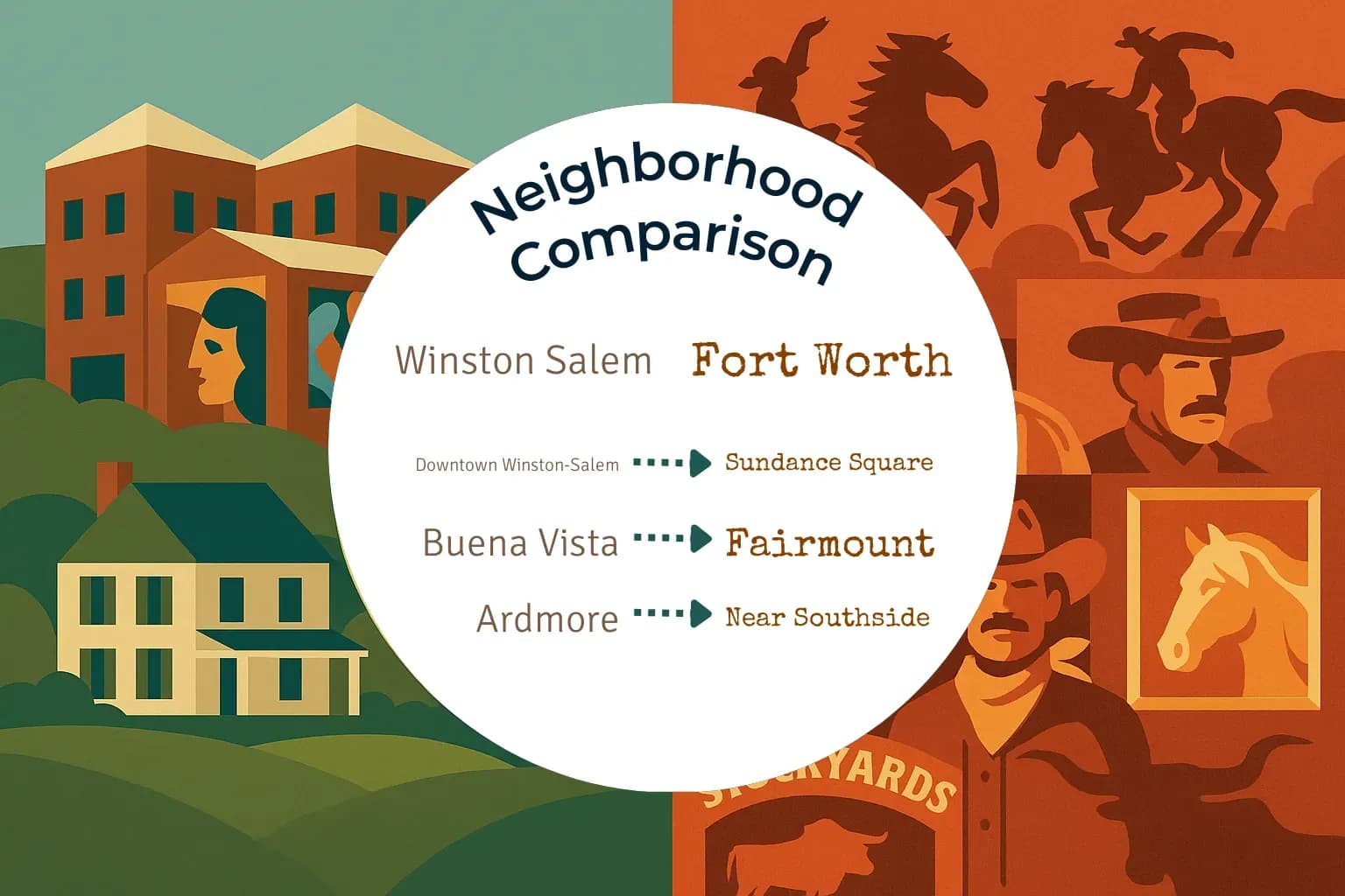 Winston Salem vs Fort Worth Neighborhood Comparison