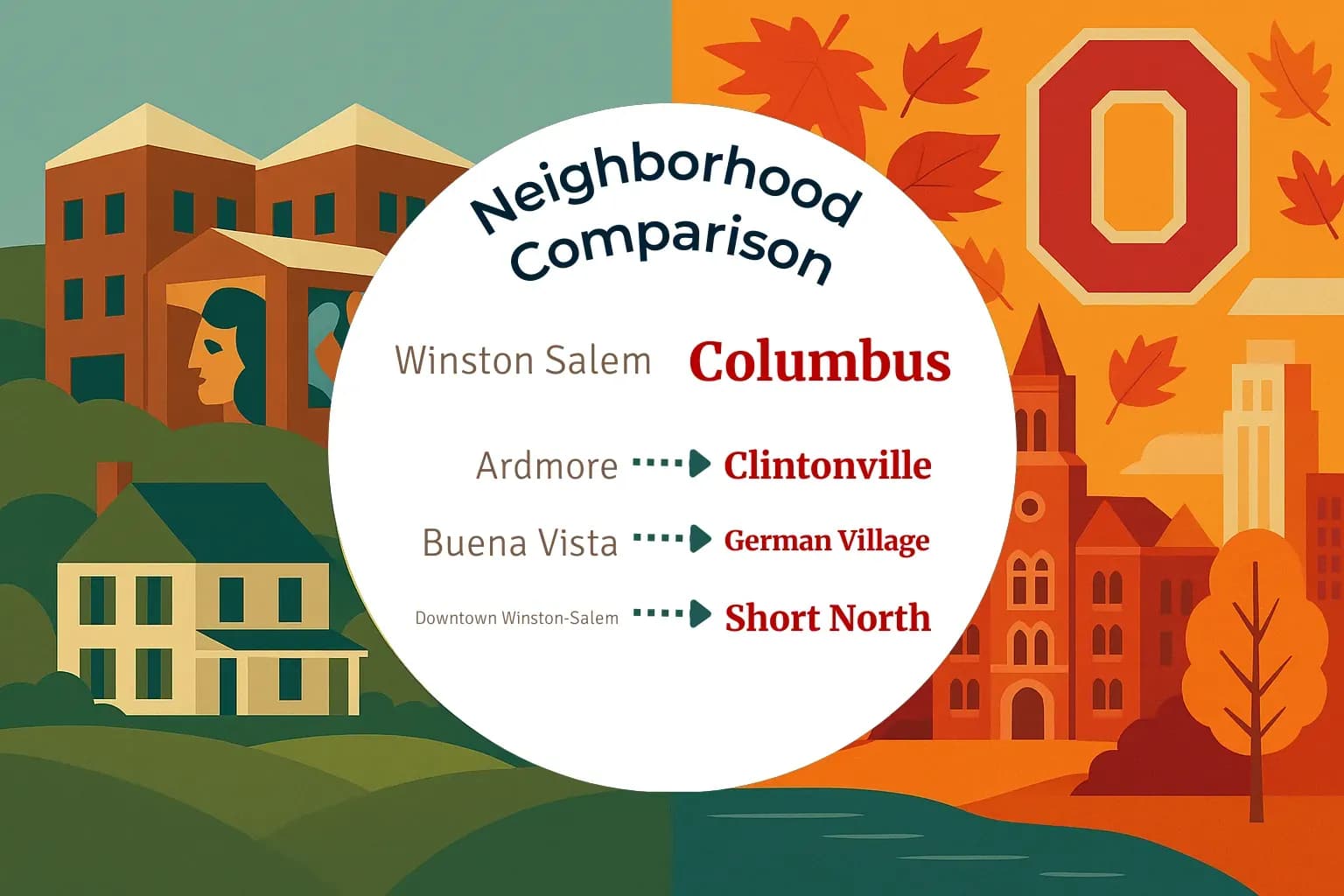 Winston Salem vs Columbus Neighborhood Comparison