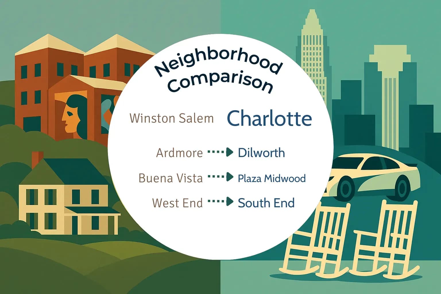 Winston Salem vs Charlotte Neighborhood Comparison