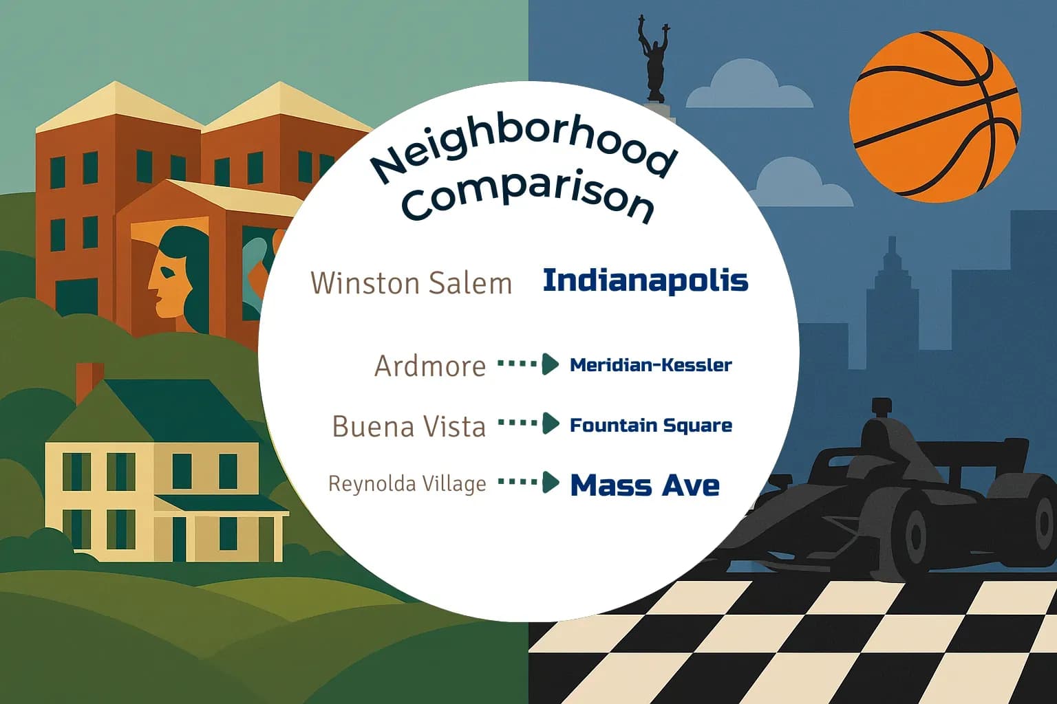 Winston Salem vs Indianapolis Neighborhood Comparison