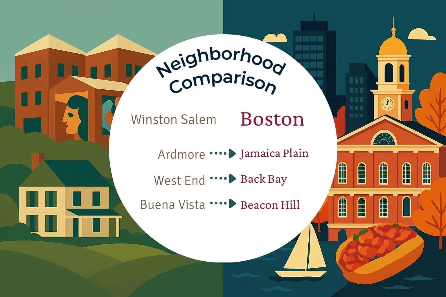 Winston Salem vs Boston Neighborhood Comparison