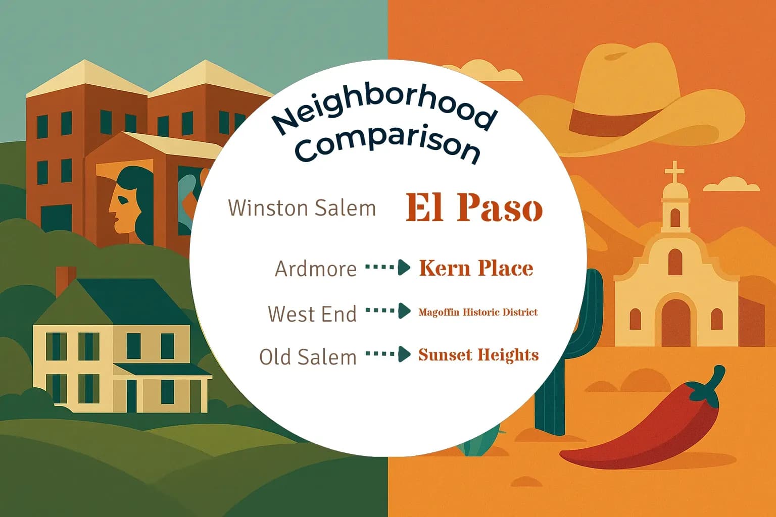 Winston Salem vs El Paso Neighborhood Comparison