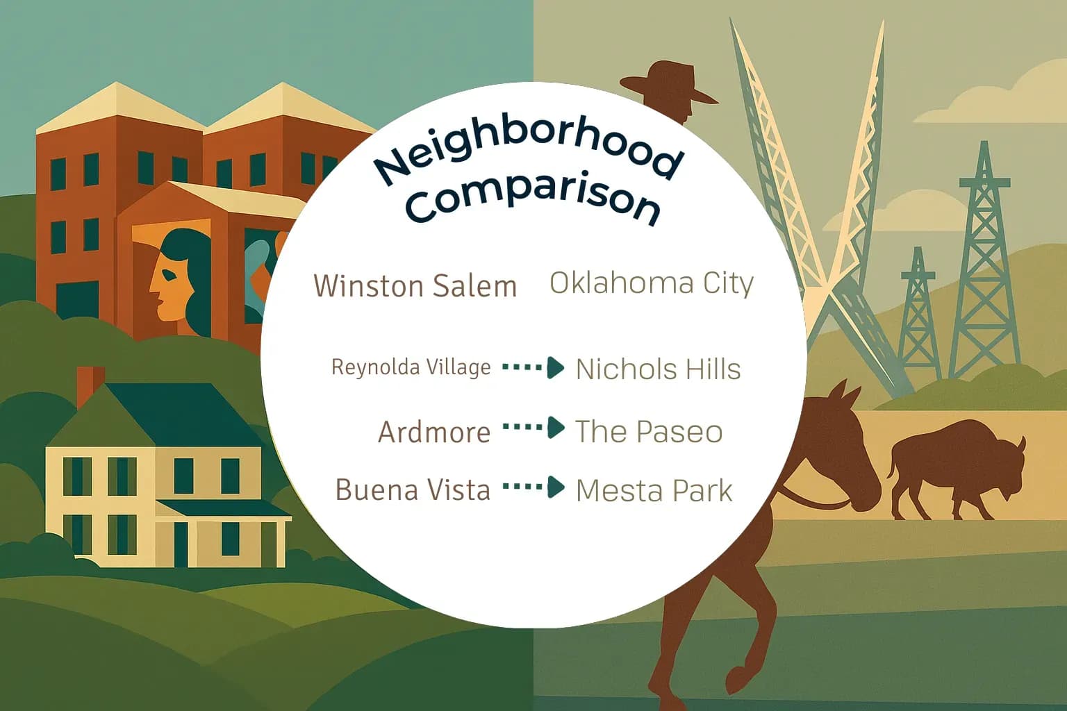 Winston Salem vs Oklahoma City Neighborhood Comparison