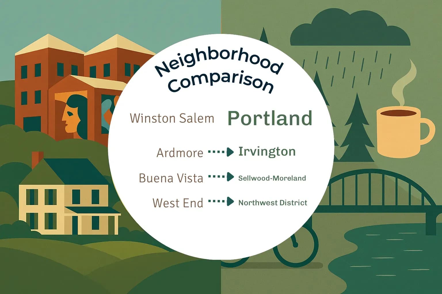 Winston Salem vs Portland Neighborhood Comparison