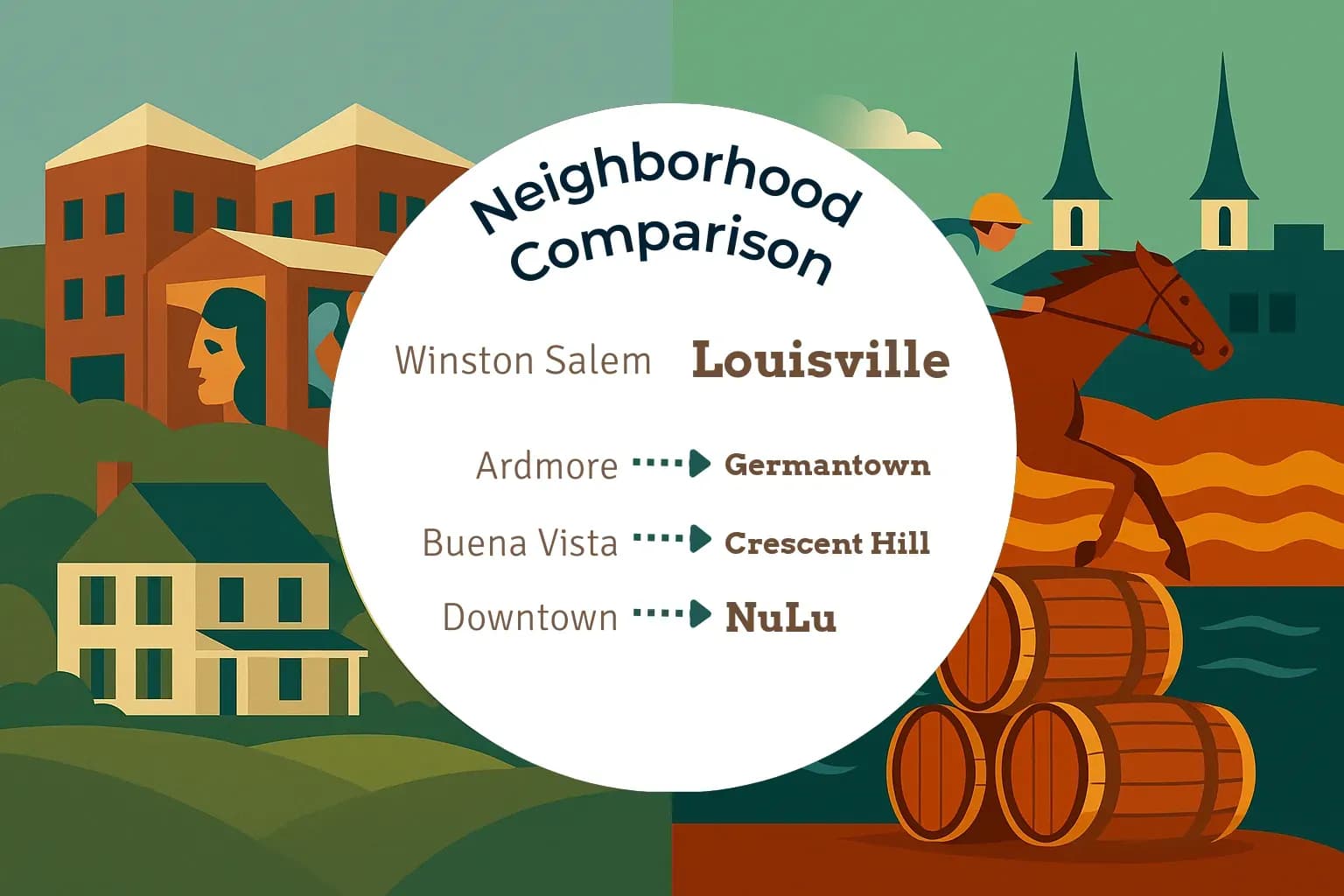 Winston Salem vs Louisville Neighborhood Comparison
