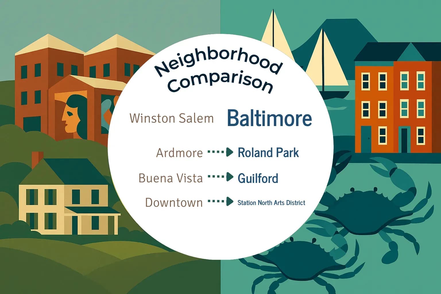 Winston Salem vs Baltimore Neighborhood Comparison