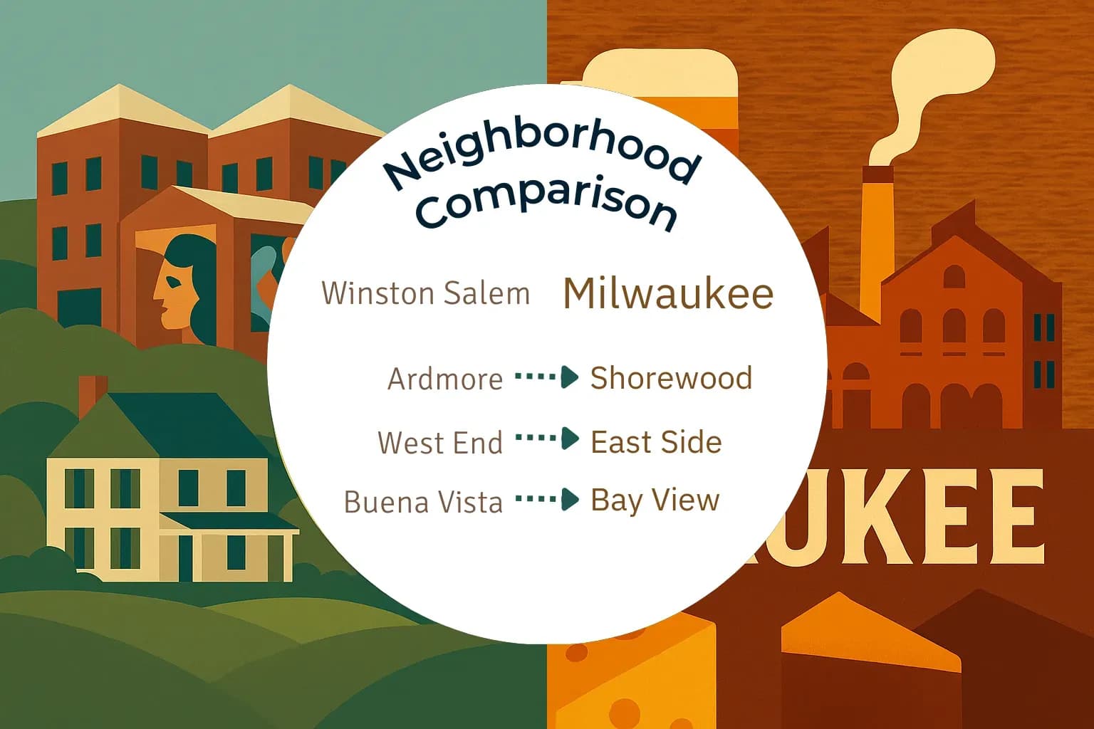 Winston Salem vs Milwaukee Neighborhood Comparison