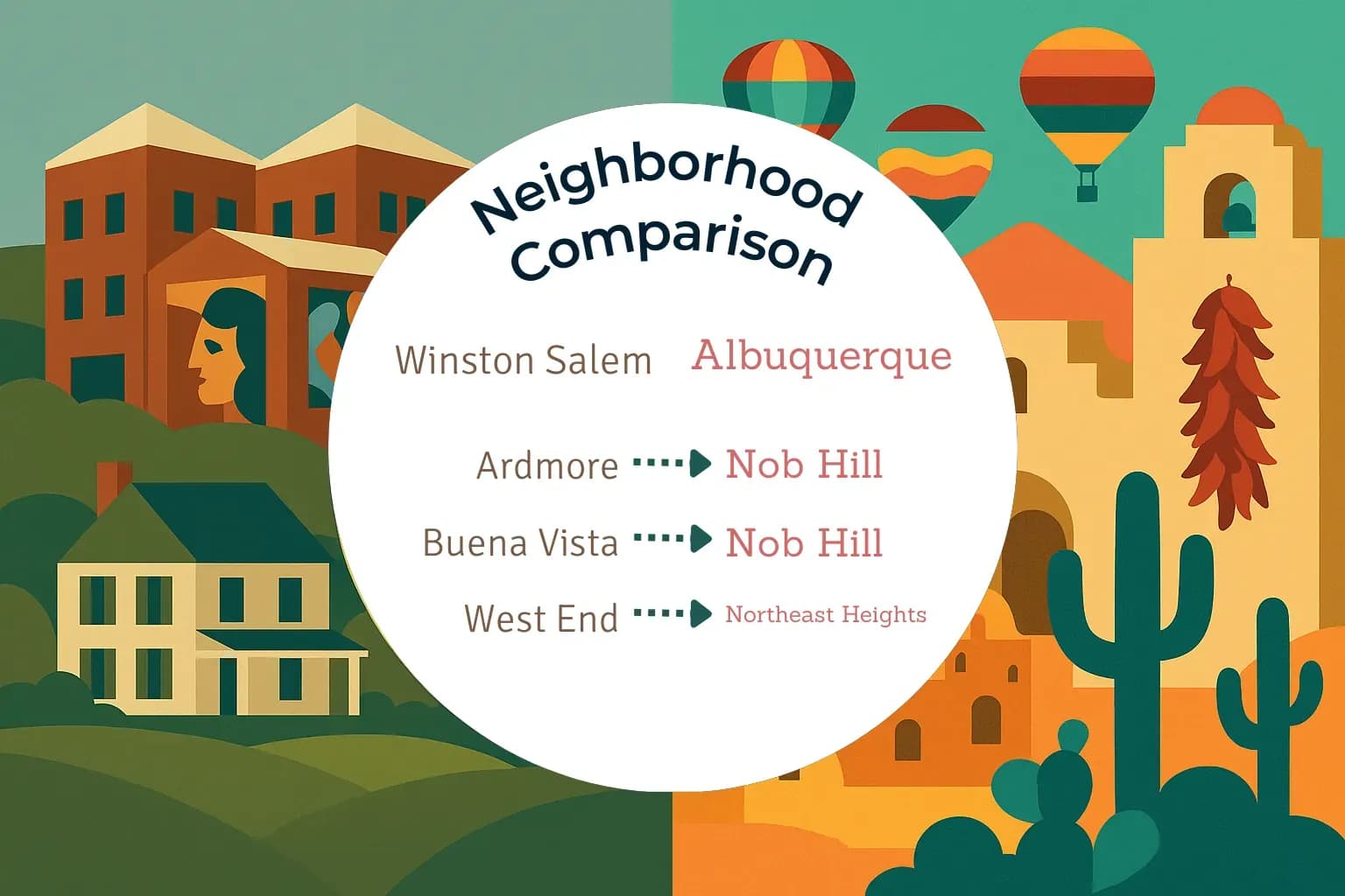 Winston Salem vs Albuquerque Neighborhood Comparison