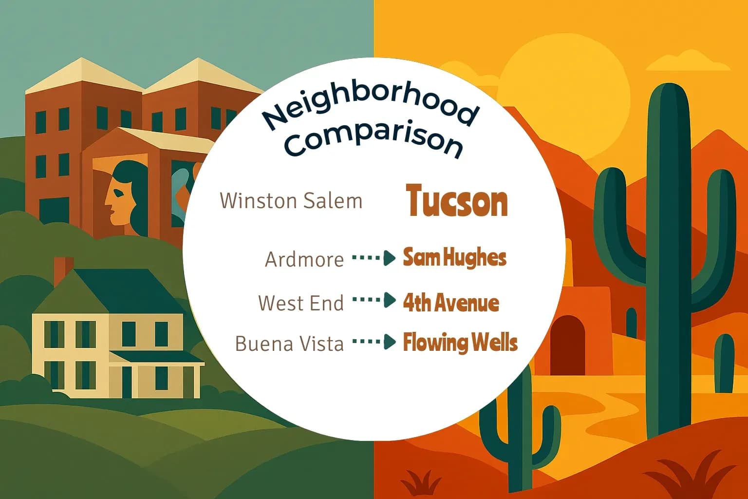Winston Salem vs Tucson Neighborhood Comparison