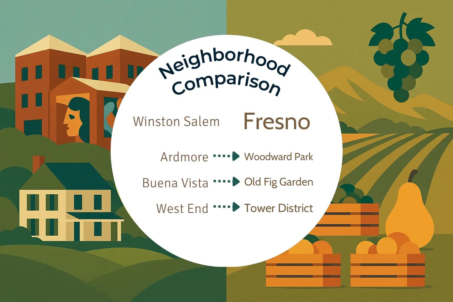 Winston Salem vs Fresno Neighborhood Comparison