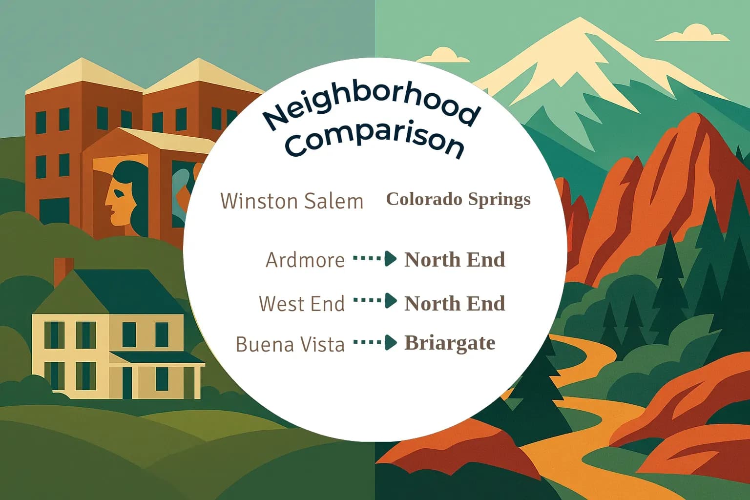 Winston Salem vs Colorado Springs Neighborhood Comparison