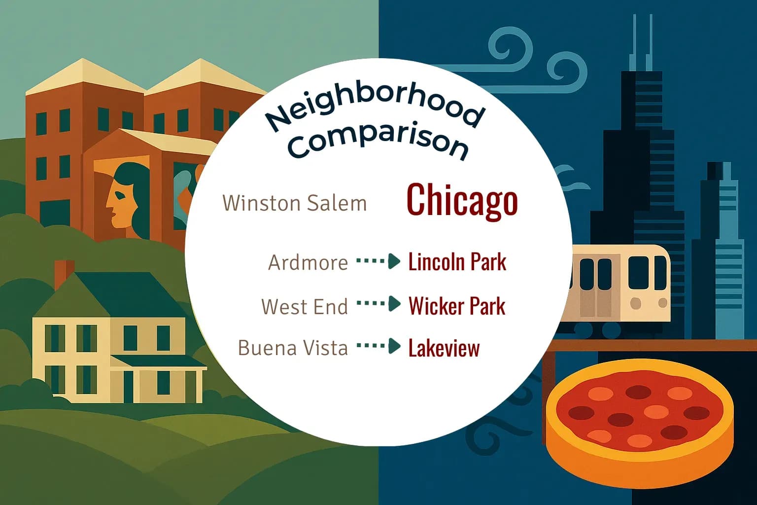 Winston Salem vs Chicago Neighborhood Comparison