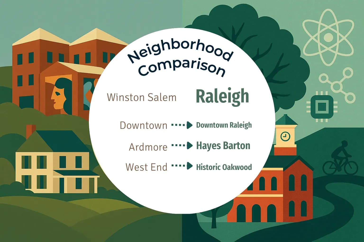 Winston Salem vs Raleigh Neighborhood Comparison