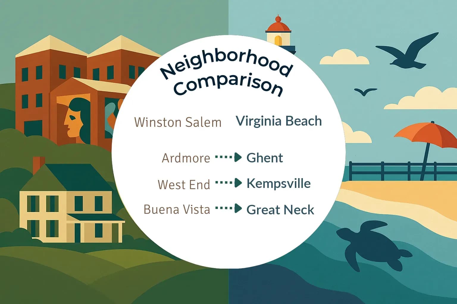 Winston Salem vs Virginia Beach Neighborhood Comparison