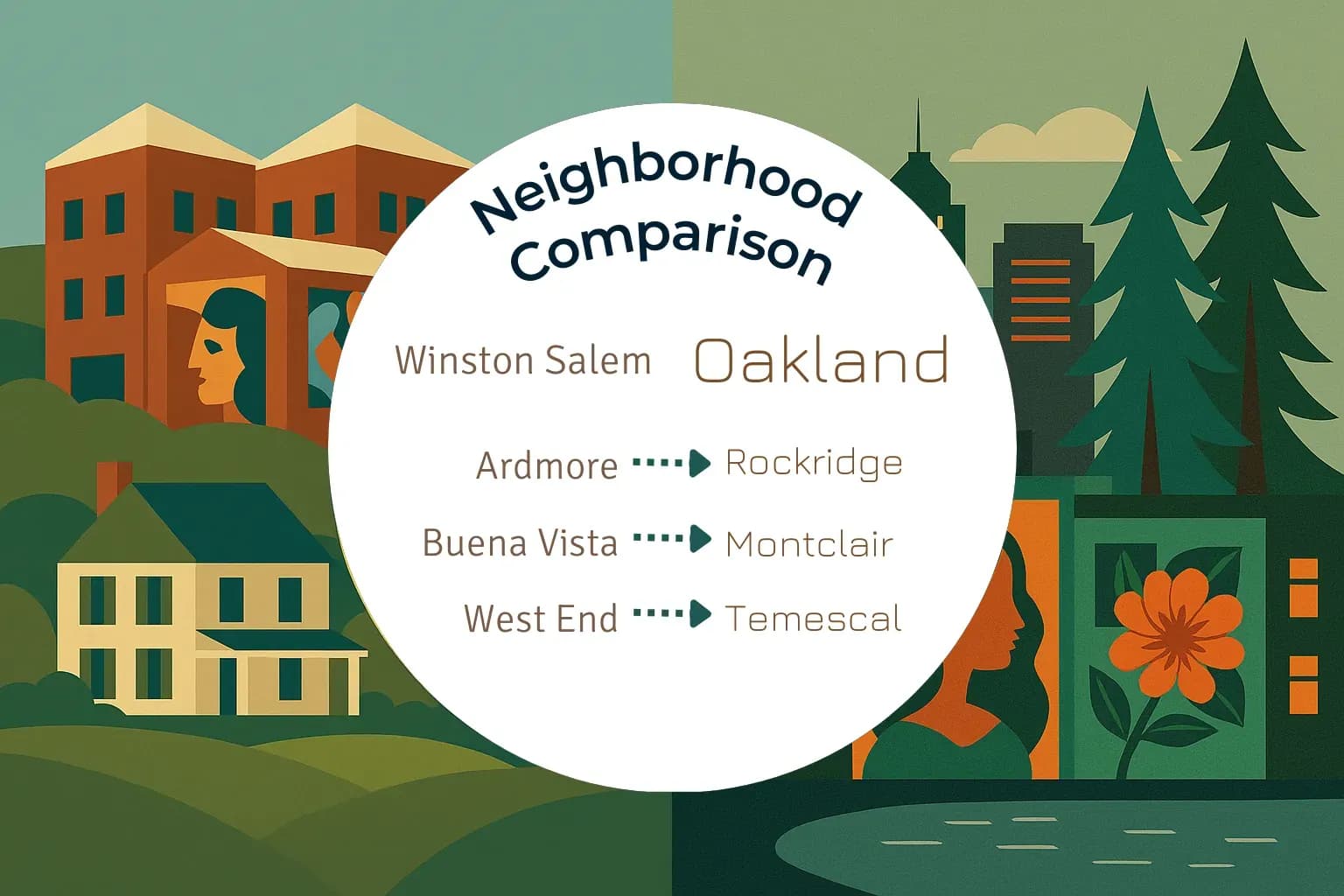 Winston Salem vs Oakland Neighborhood Comparison