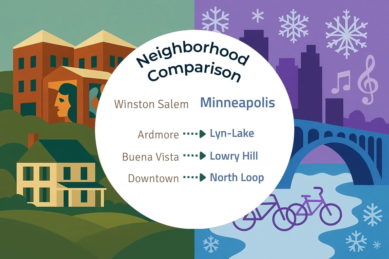 Winston Salem vs Minneapolis Neighborhood Comparison