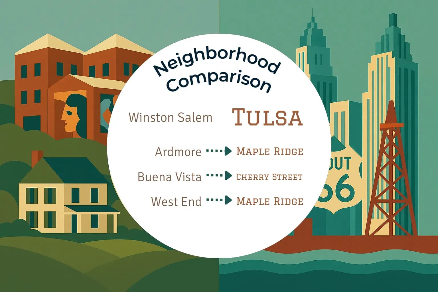 Winston Salem vs Tulsa Neighborhood Comparison