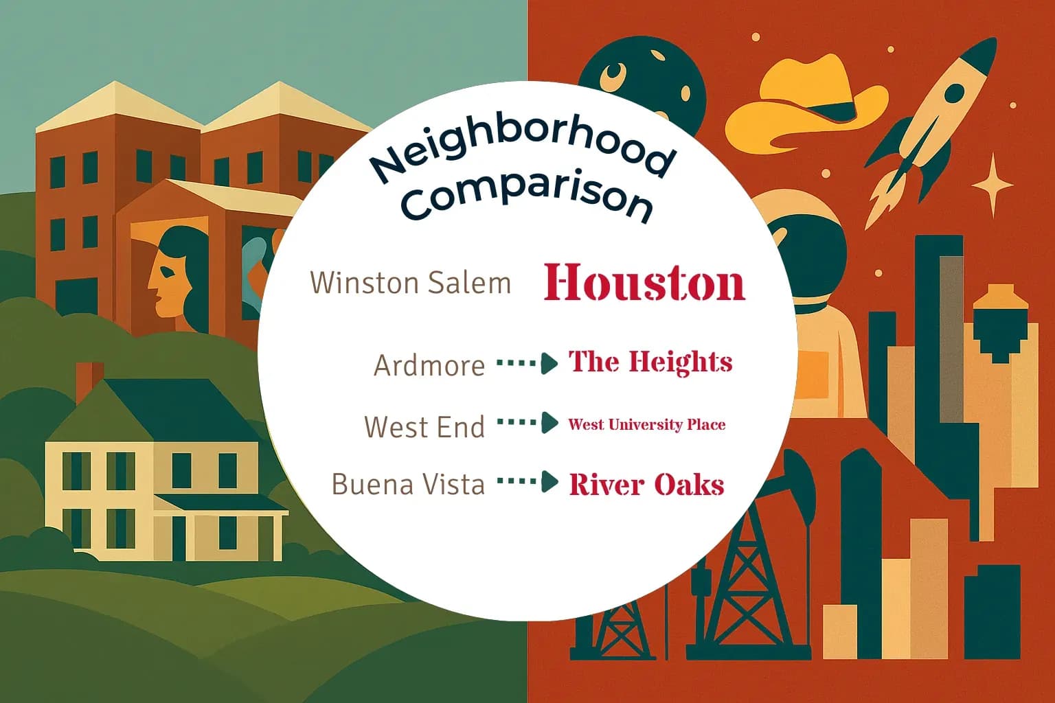 Winston Salem vs Houston Neighborhood Comparison