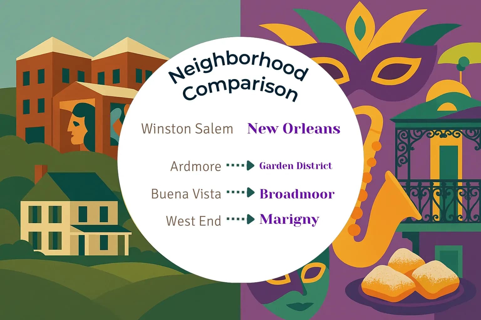 Winston Salem vs New Orleans Neighborhood Comparison