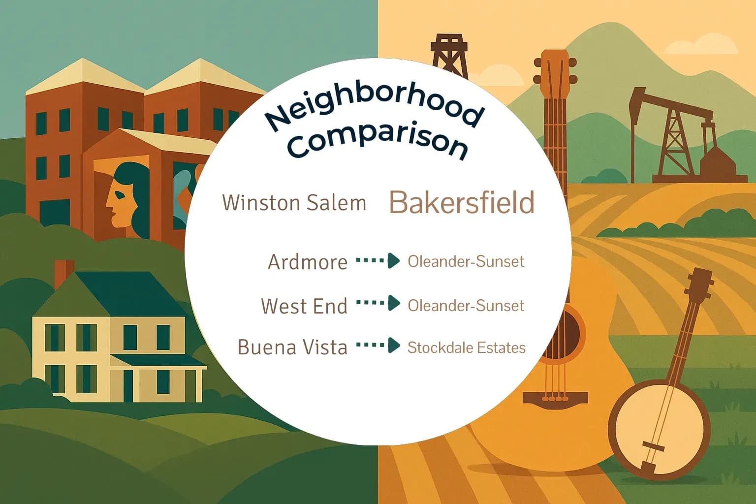Winston Salem vs Bakersfield Neighborhood Comparison