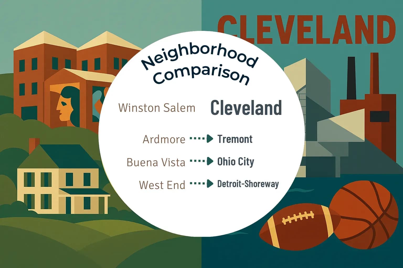Winston Salem vs Cleveland Neighborhood Comparison