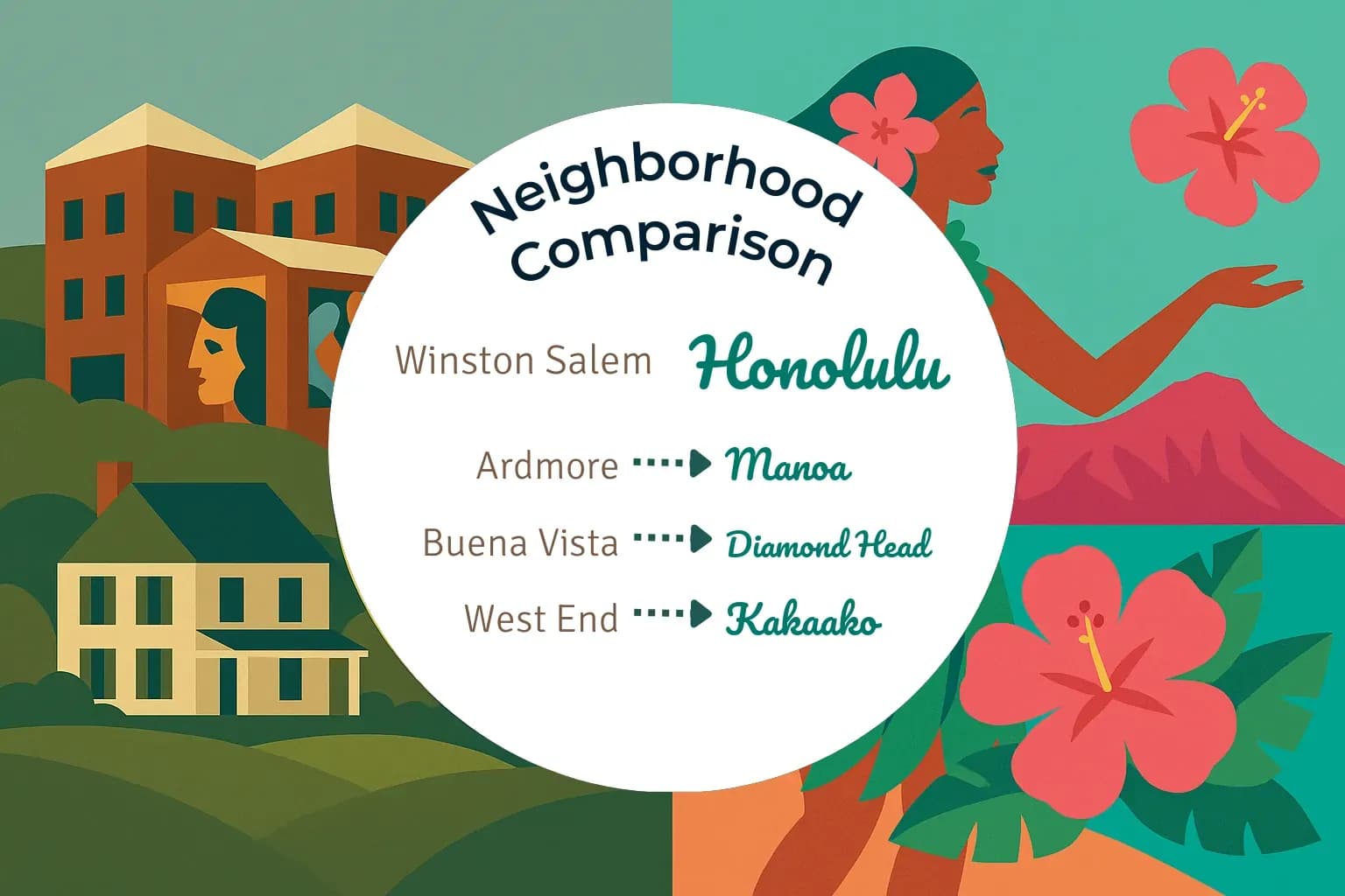 Winston Salem vs Honolulu Neighborhood Comparison