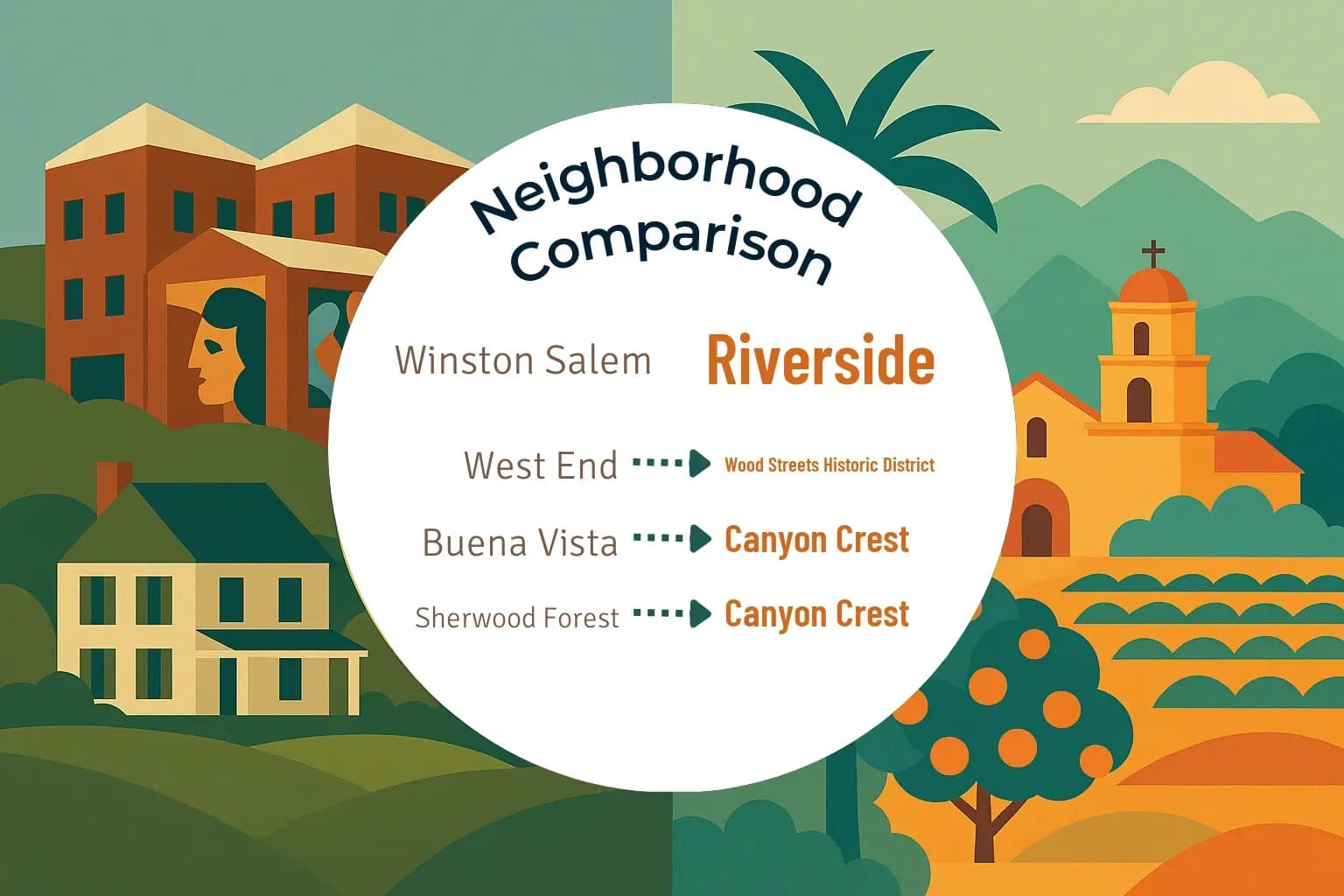 Winston Salem vs Riverside Neighborhood Comparison