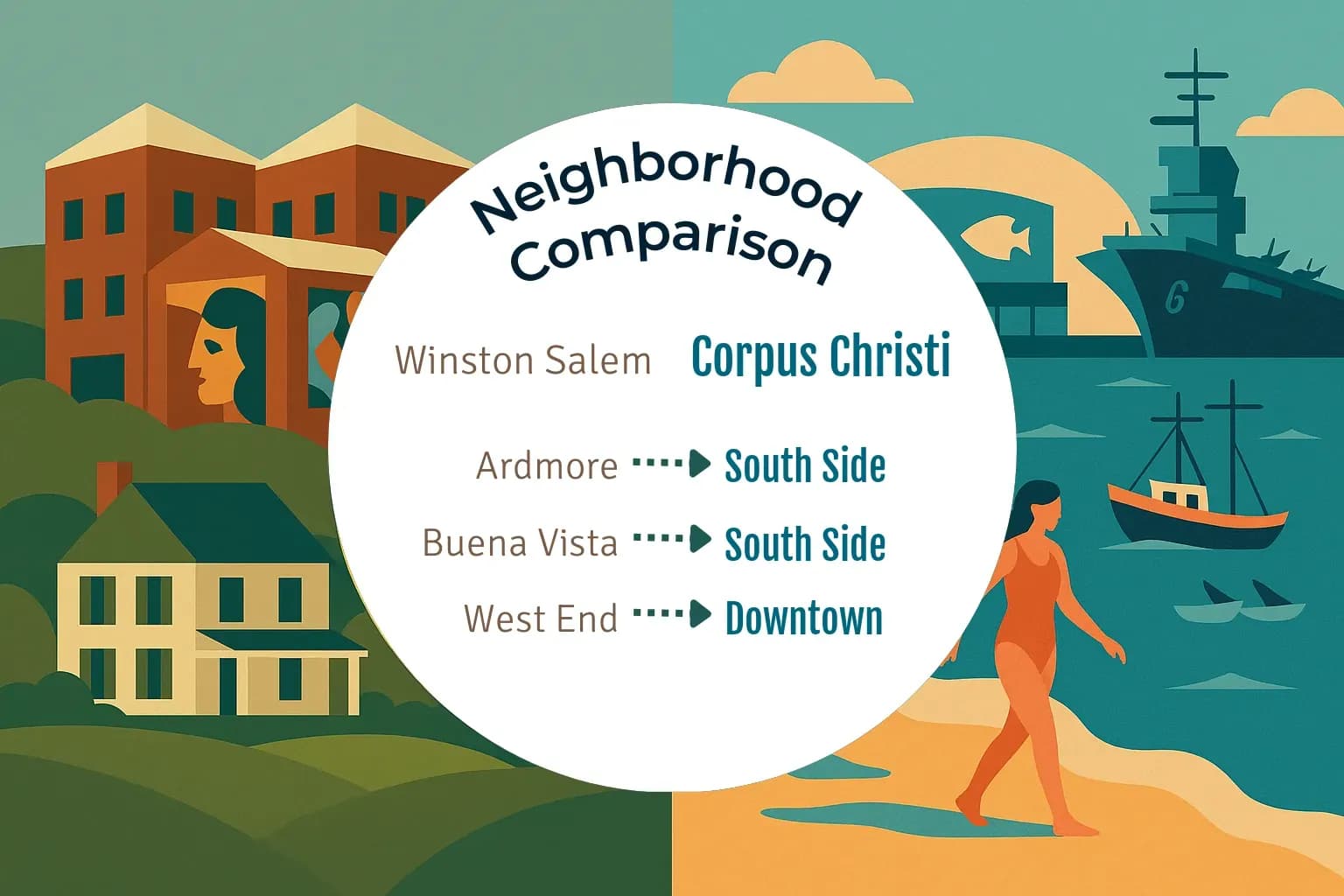 Winston Salem vs Corpus Christi Neighborhood Comparison