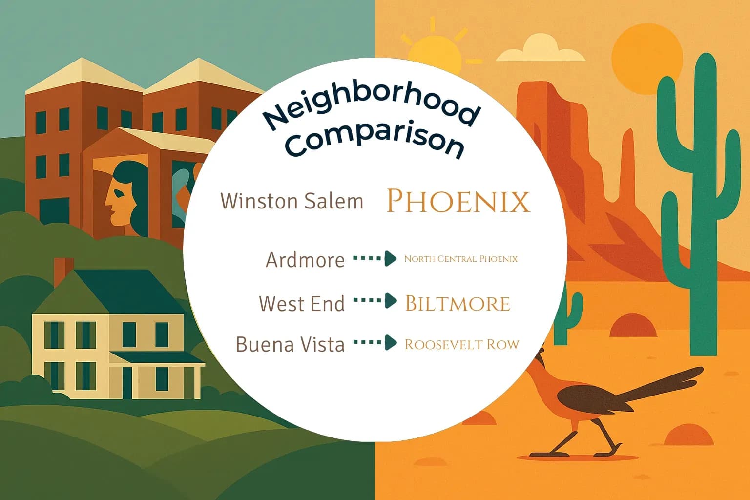 Winston Salem vs Phoenix Neighborhood Comparison